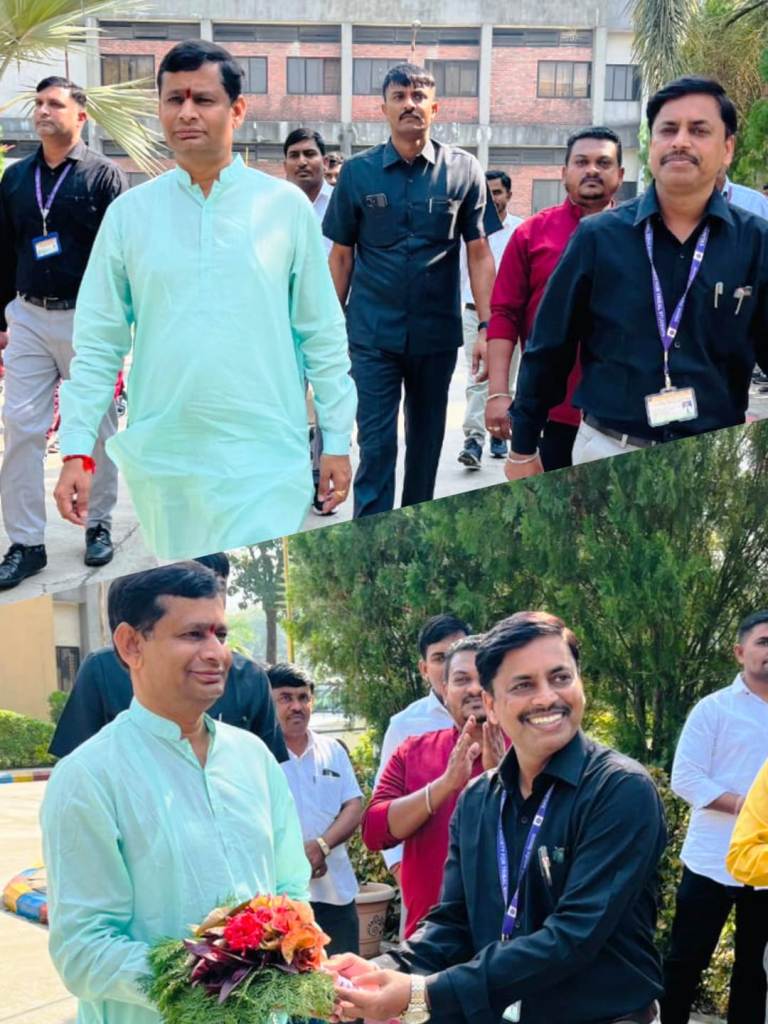 Gujarat's Minister of Khadi, Cottage and Village Industries visited EMRS Ukai School